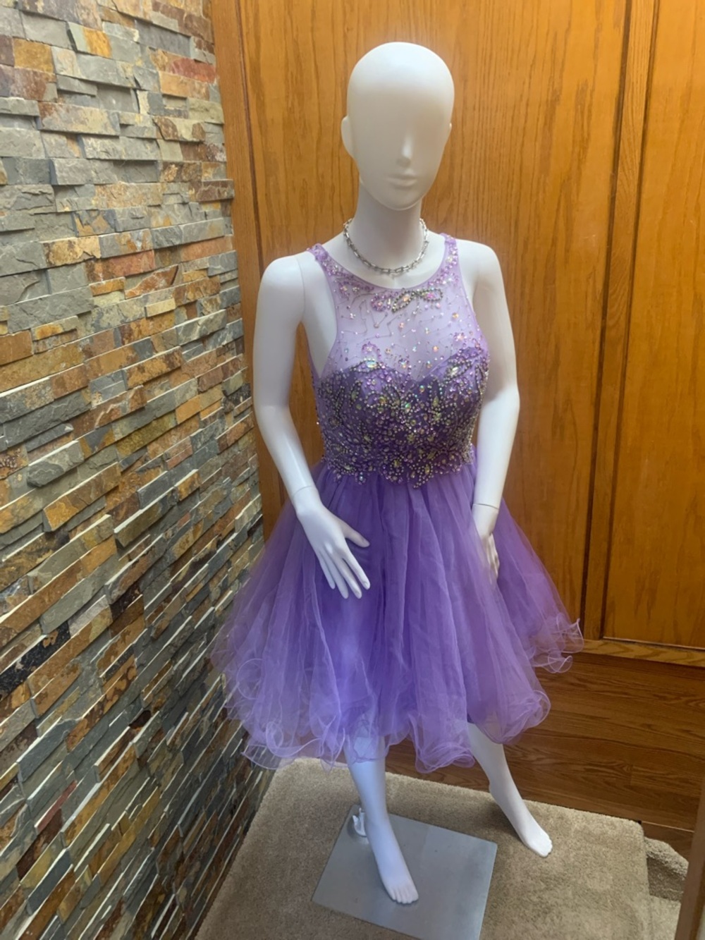 Juliet Lavender Satin Dress - Purple small homecoming  formal ready